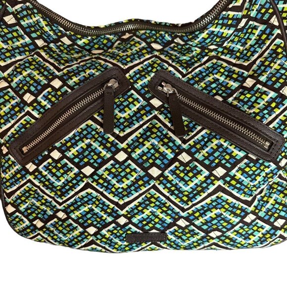 NWT Vera Bradley Vivian Hobo Shoulder Bag Purse Rainforest Print Casual Preppy - Picture 2 of 10